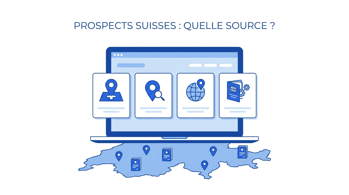 Local.ch, search.ch, Google Maps ou Zefix : quelle source pour vos prospects suisses ?