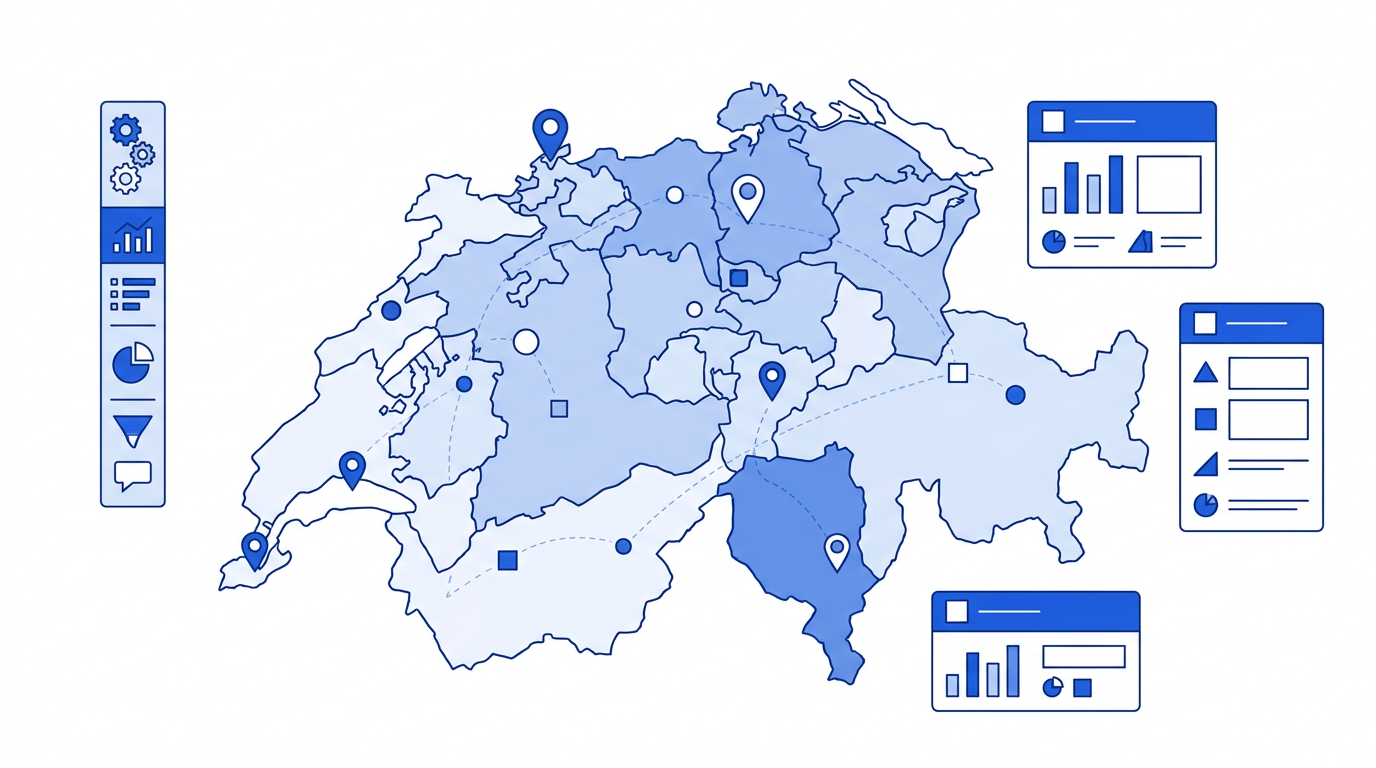 Regionale Vertriebssegmente in der Deutschschweiz und im Tessin